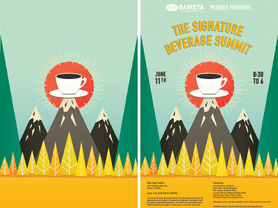 Illustration for Pacific Barista Series Poster coffee design illustration illustrator pacific vector