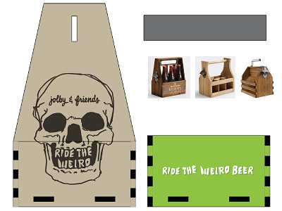 Jolby Love Letter Beer Caddy Idea Sketches beer beer caddy branding craft beer design illustration laser cutter designs packaging process product design vector wip