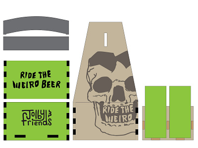 Jolby Love Letter Beer Caddy Idea beer branding craft beer illustration jolby packaging process vector wip