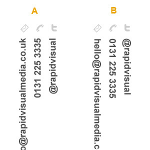 Which reads better? alignment poll test vertical