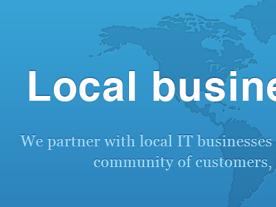 Local business... blue ftsf international it map world