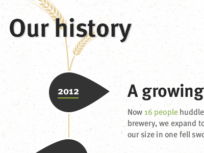 Our history barley history texture timeline