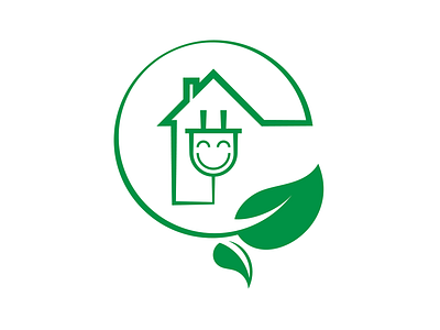 Renewable Energy Logo Concept #1 branding design green energy house icon logo logotype minimal plug renewable energy vector