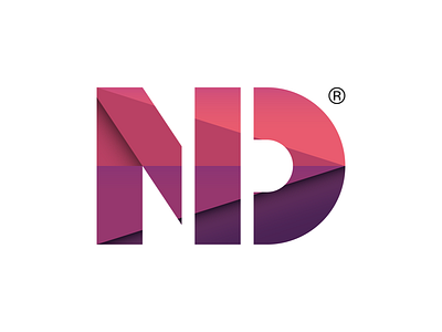 ND Letters Logo Concept appicon branding flat gradient icon initials letters logo logotype minimal monogram orange