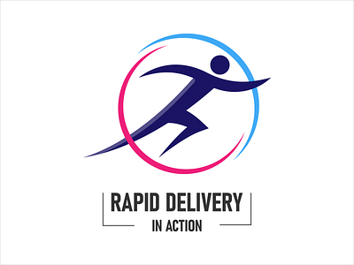 Rapid Delivery Logo branding courier delivery design flat icon illustration logo minimal minimalist pickup shipping tracking vector