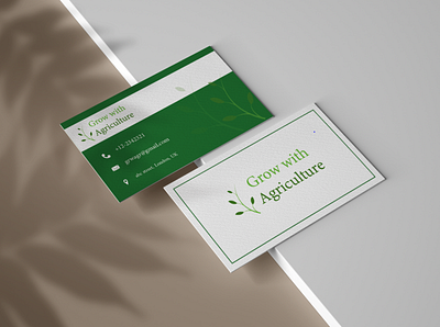 Grow with agriculture Business Card business card design business cards businesscard design illustration logo