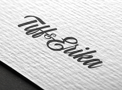 Tiff & Erika Logo branding caligraphy design graphic design logo