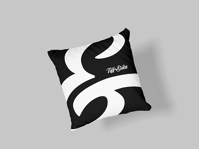 Tiff & Erika Branded Throw Pillow Design ampersand brand identity branding caligraphy corporate identity design feminine feminine logo graphic design logo design personal brand script script logo signature logo typography