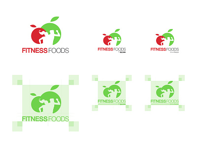 Fitness Foods Vertical Logo Design brand guidelines brand identity branding clear space corporate identity design design system fitness brand food brand food branding graphic design lifestyle brand logo logo design typography