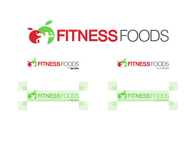 Fitness Foods Horizontal Logo Design brand guidelines brand identity branding clear space corporate identity design design system fitness brand food brand food branding graphic design lifestyle brand logo logo design rebrand typography vector