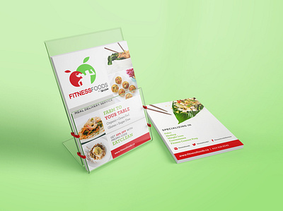 Fitness Foods Rack Card Leaflet Design brand identity branding corporate identity design fitness brand food brand food branding graphic design leaflet design lifestyle brand logo print design rack card typography