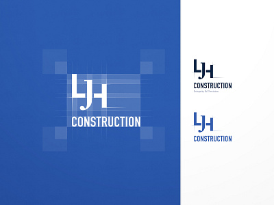 LJH Construction Logo Design blue blueprint brand design brand guidelines brand identity branding clear space company branding construction company construction logo corporate branding corporate design corporate identity design graphic design logo logo design logo guidelines logo mark rebrand