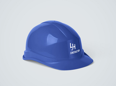 LJH Construction Hard Hat Design blue brand design brand guidelines brand identity branding construction company construction logo corporate design corporate identity design graphic design hard hat logo logo design