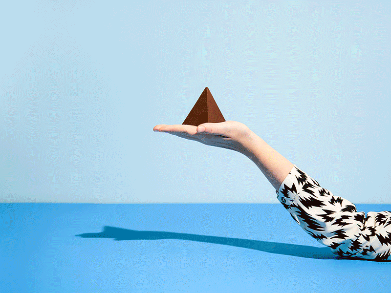 Grab Chocolate. Click Play. stop motion animation set design photography art direction