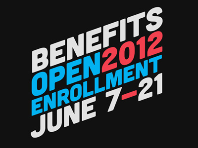Benefits Enrollment 2 benefits corporate design grey print type typography white