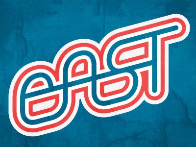 EAST logo blue design east logo mark red vector white