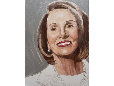Nancy Pelosi Portrait acrylic painting editorial illustration illustration oil painting painting political political portraiture portrait portrait illustration