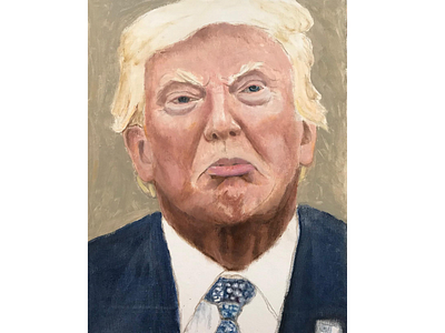 Donald J. Trump acrylic painting donald trump editorial illustration illustration oil painting painting political political portraiture portrait portrait illustration portrait painting