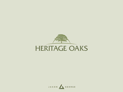 Heritage Oaks branding design icon illustration logo vector