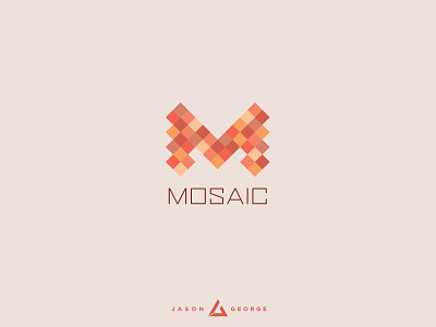 Mosaic branding design icon illustration logo vector