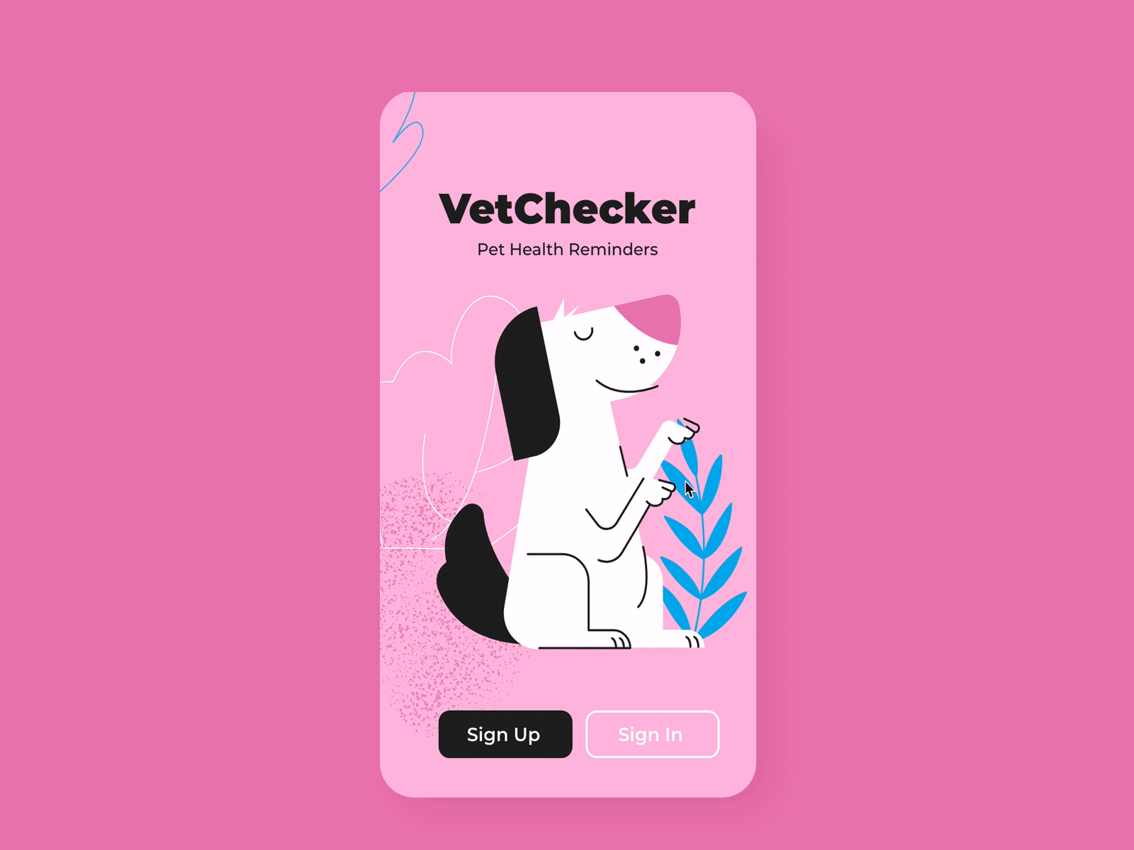 Sign Up VetChecker adobexd animation app design microinteraction ui