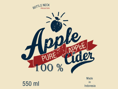 Packaging Apple Cider 100 % packaging typography