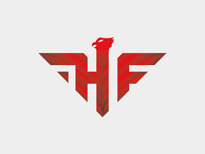HF logomark eagle logo eagle wings eagles hf hf logo logo logomark logotype red red logo red wings redesign wings wings logo