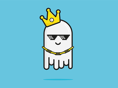 Cute Ghost - Crazy Rich character design flat flat design illustration kawaii art minimalist vector