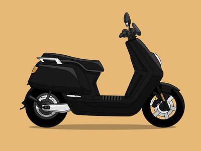 Scooter 2d art illustration scooter vector