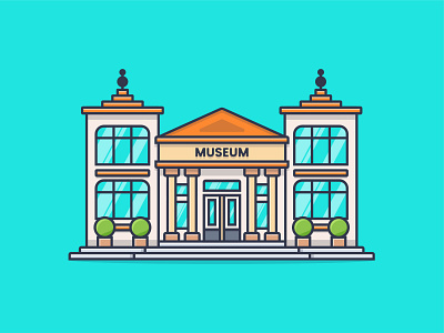 Museum art graphic design illustration logo museum