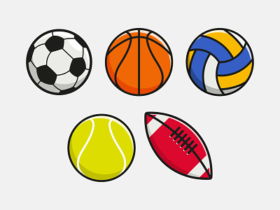 Sport Ball Vector american football icon art ball basket ball icon illustration soccer sport tennis ball vector volley ball web icon