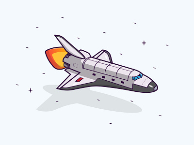 Spaceshuttle 🚀 adobe adobe illustrator andsx art cartoon design drawing dribbble flat graphic design icon illustration logo spaceship vector