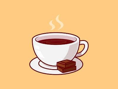 Hot Chocolate andsx art beverage cartoon chocolate cute art design dribbble drink flat graphic design hot chocolate illustration illustration daily logo vector vector daily