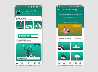 Redesign Meditation App - Riliv app design health app healthcare meditation meditation app mental health ui ux