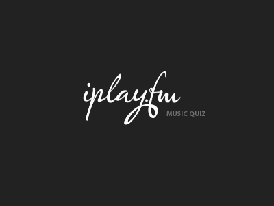 iplay.fm logo music quiz typography