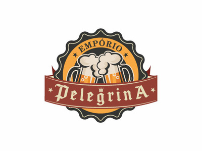 Empório Pelegrina Beer Logo branding design logo vector