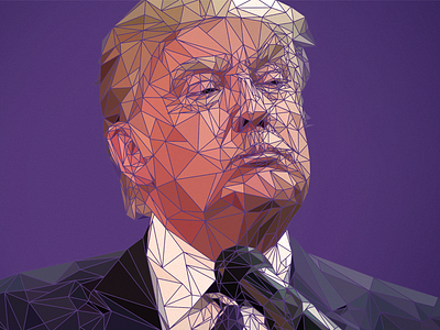 Low poly-tician donald low politician poly polygon president trump us usa