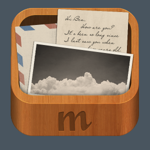 Momment Icon WIP app box envelope icon ios letter momment shoebox vintage