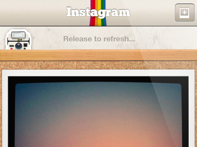 Instagram Refresh! app corkboard grunge instagram iphone texture ui wood