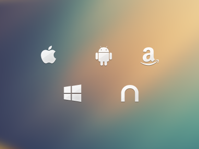Platform Icons amazon android icons ios kindle nook windows