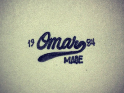 OmarMade branding graphic design hand made logo script