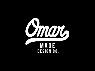 Omar Made Design Co. graphic design logo rebrand script vector