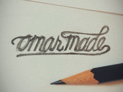 omarmade branding graphic design hand made logo script