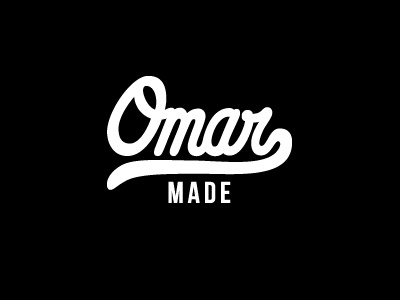 OmarMade branding graphic design hand made logo script