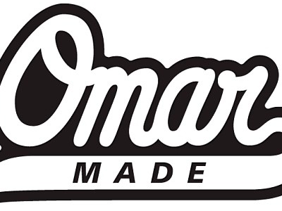 Omar Made graphic design logo script type vector