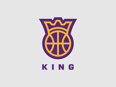 KING OF HOOPS branding design graphic design graphic design icon king james lakers logo logo mark mark vector