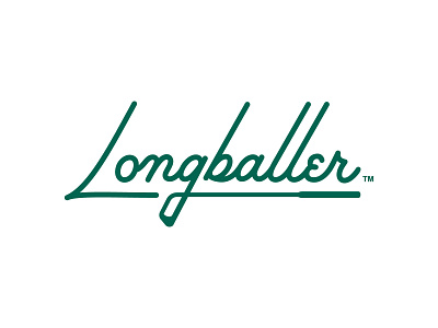 Longballer Golf branding golf graphic design logo logotype type