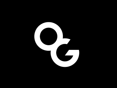 OG graphic design logo mark og personal thick lines vector