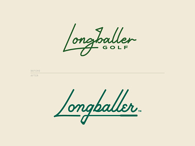 Longballer Golf brand branding design golf golfer golfing graphic design graphic design logo mark og design co rebrand sports vector