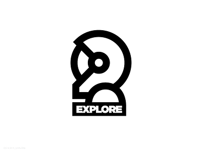 EXPLORE design explore graphic icon logo man space